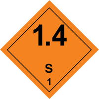 Hazardous Material Handling Labels, 4" L x 4" W, Black on Orange SGQ529 | Edmonton Safety Supplies