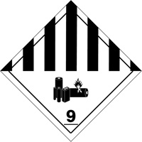 DOT Hazardous Material Handling Labels, 4" L x 4" W, Black on White SGQ530 | Edmonton Safety Supplies