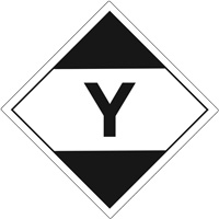 "Y" Limited Quantity Air Shipping Labels, 4" L x 4" W, Black on White SGQ531 | Edmonton Safety Supplies
