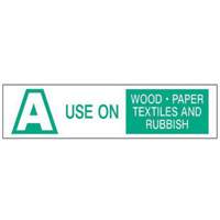 "A Use on Wood Paper Textiles and Rubbish" Labels, 6" L x 1-1/2" W, Green on White SY238 | Edmonton Safety Supplies