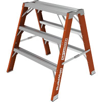 Buildman™ Step-up Workbench, 3' H x 34.75" W x 33.25" D, 300 lbs. Capacity, Fibreglass VD700 | Edmonton Safety Supplies