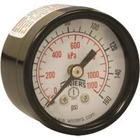 Economy Pressure Gauge, 1-1/2" , 0 - 160 psi, Back Mount, Analogue YB873 | Edmonton Safety Supplies