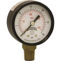Economy Pressure Gauge, 2" , 0 - 30 psi, Bottom Mount, Analogue YB874 | Edmonton Safety Supplies