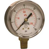 Economy Pressure Gauge, 2-1/2" , 0 - 30 psi, Bottom Mount, Analogue YB880 | Edmonton Safety Supplies