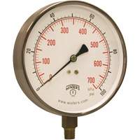 Contractor Pressure Gauge, 4-1/2" , 0 - 100 psi, Bottom Mount, Analogue YB900 | Edmonton Safety Supplies