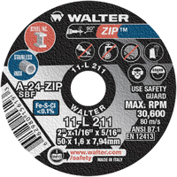 Zip™ Cut-Off Wheel, 2" x 1/16", 5/16" Arbor, Type 1, Aluminum Oxide, 5100 RPM YC582 | Edmonton Safety Supplies